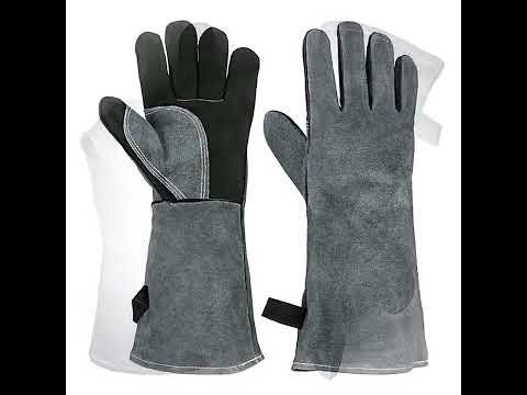 Heat Resistant Welding Leather Gloves With Long Sleeves | Welding Equipments