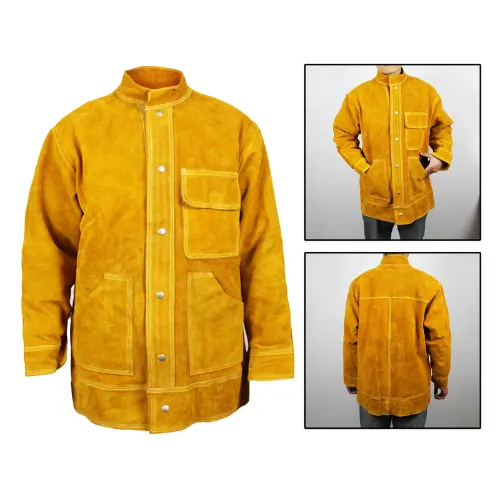 Flame Resistant Leather Welding Jacket Shirt
