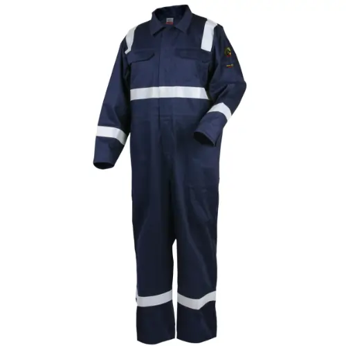 Black Stallion Navy Deluxe FR Cotton Welding Coverall with 2 Reflective Tapes